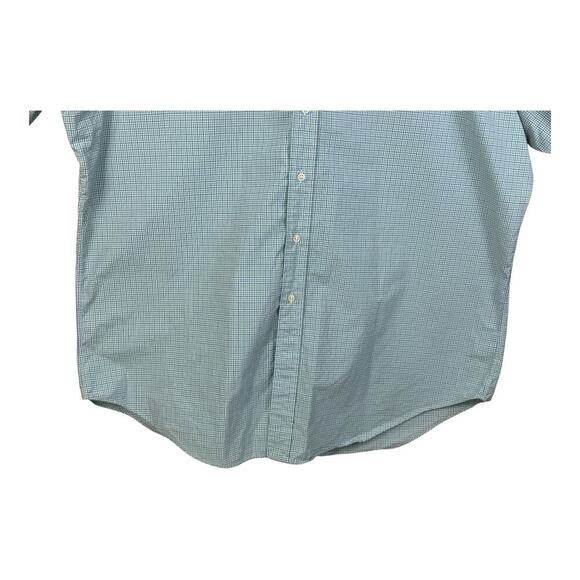 Ralph Lauren Mens 2XL Classic Fit Green Blue Short Sleeve Button Down Shirt - Picture 4 of 13